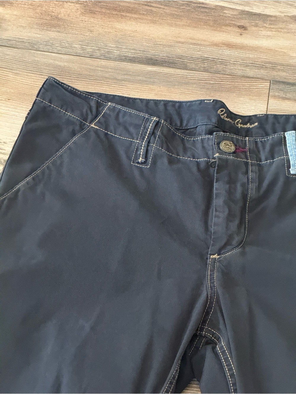 Robert Graham Slim Jim Charcoal Gray Pants Size 36